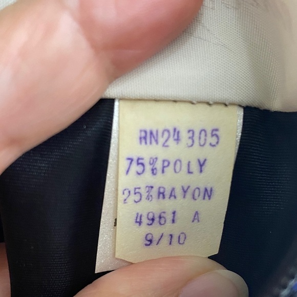 Vintage 1980’s Midnight Blue Lace Gown - Picture 3 of 10